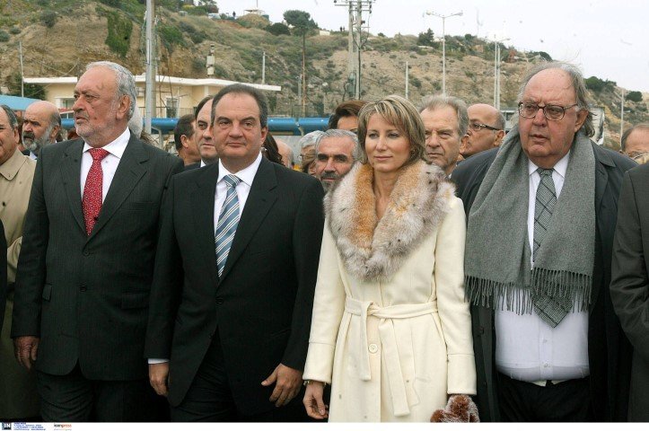 Ο Θόδωρος Πάγκαλος με τον Κώστα Καραμανλή και την Νατάσα Παζαΐτη
