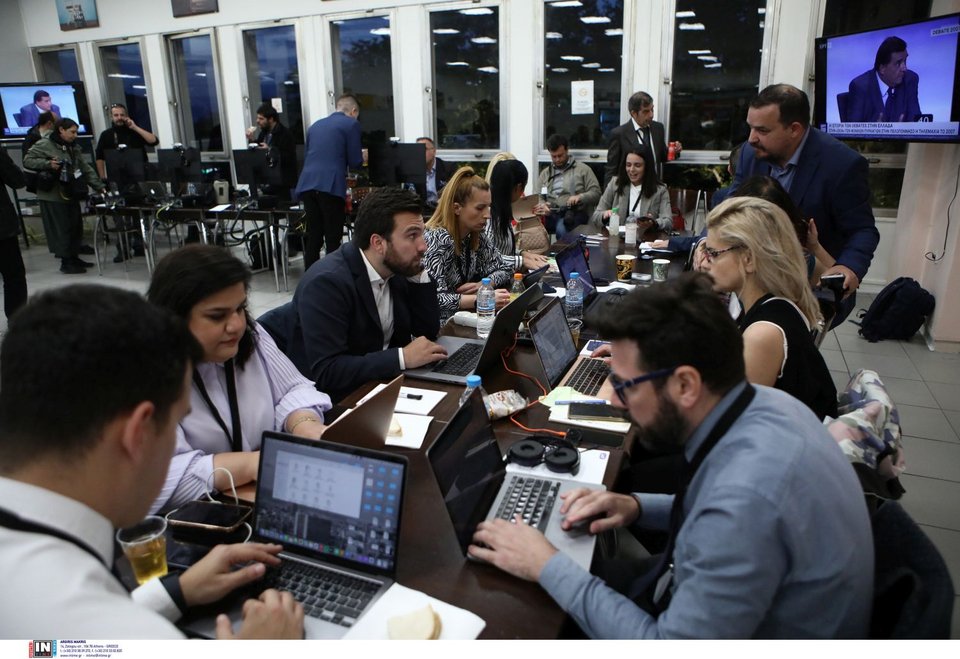 Το Κέντρο Τύπου στο Ραδιομέγαρο της ΕΡΤ