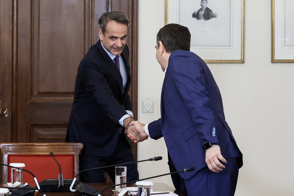 O Κυριάκος Μητσοτάκης και ο Αλέξης Τσίπρας / EUROKINISSI