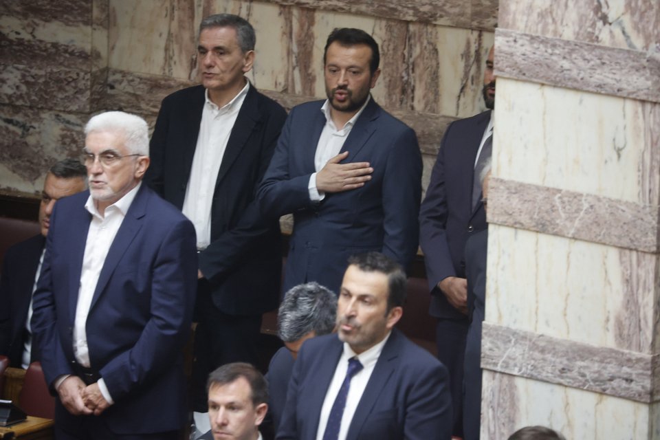 Ο Ευκλείδης Τσακαλώτος και ο Νίκος Παππάς