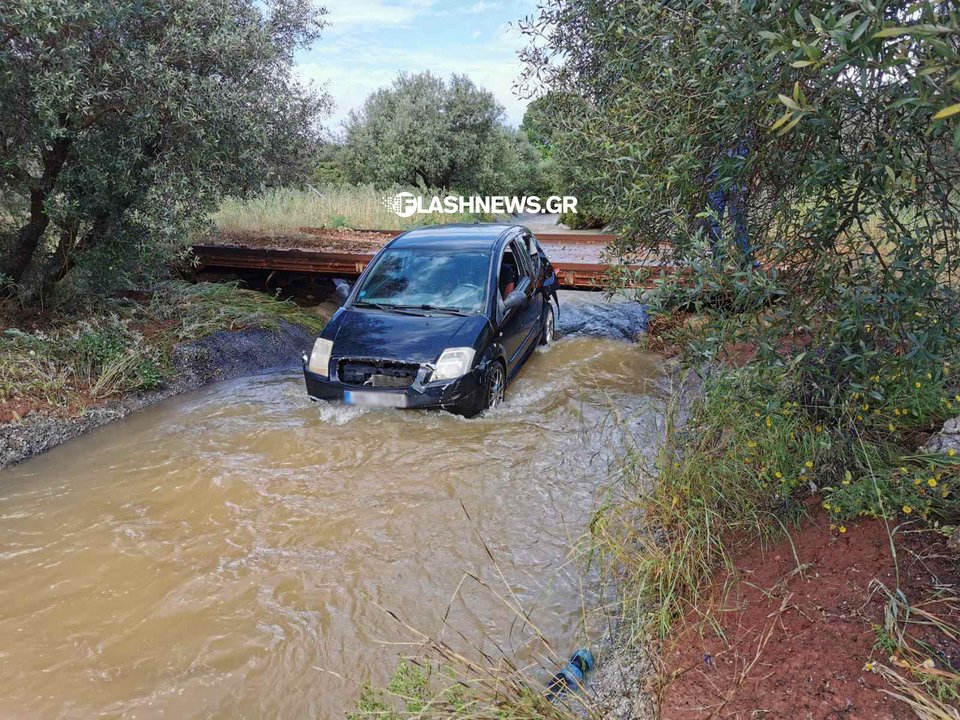 Δόκιμος αστυφύλακας παρασύρθηκε από χείμαρρο στο αεροδρόμιο στα Χανιά Κρήτης