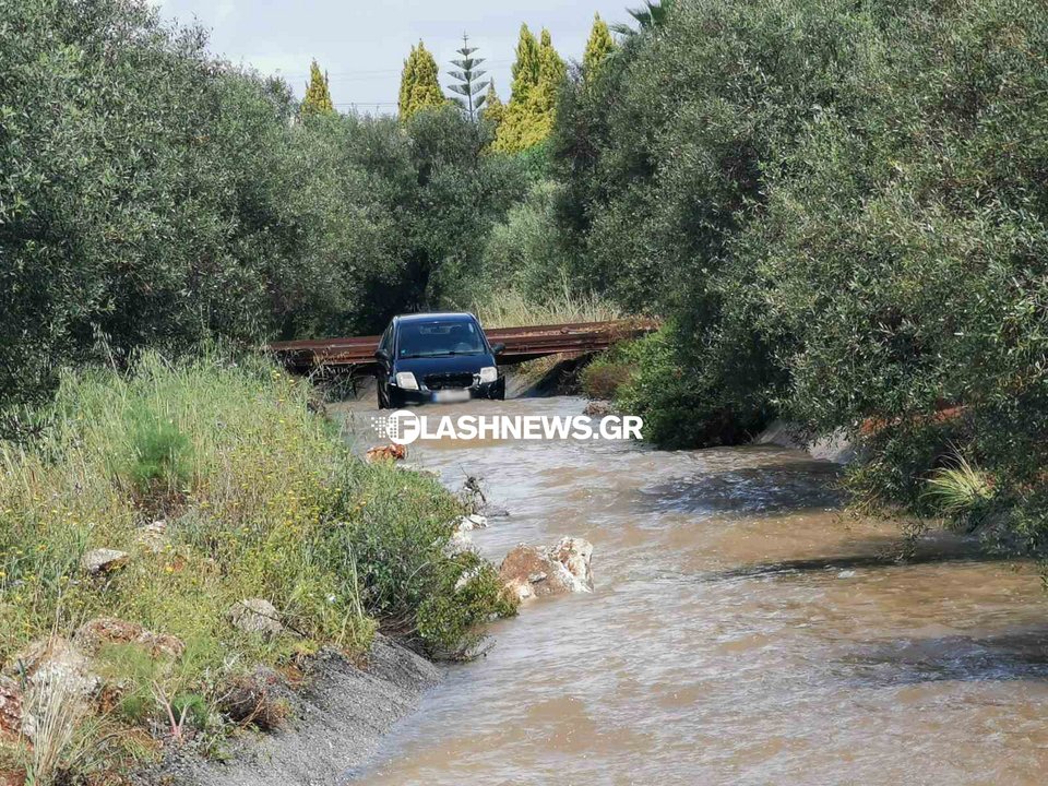 Δόκιμος αστυφύλακας παρασύρθηκε από χείμαρρο στο αεροδρόμιο στα Χανιά Κρήτης