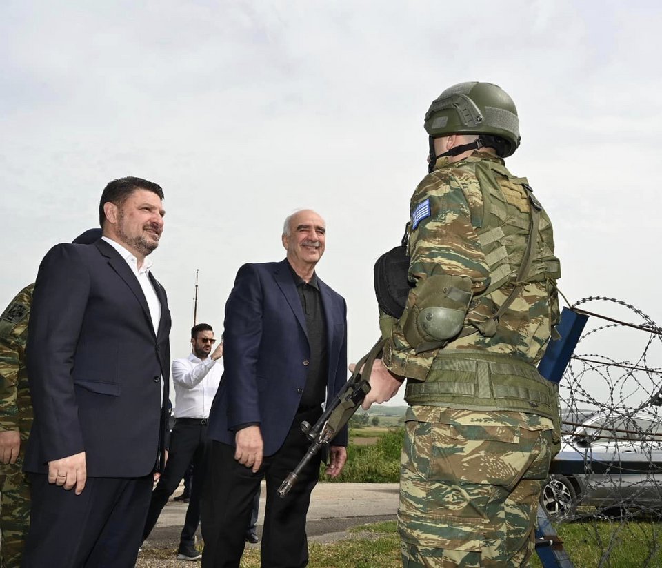 Ο Νίκος Χαρδαλιάς και ο Ευάγγελος Μεϊμαράκης στον Έβρο