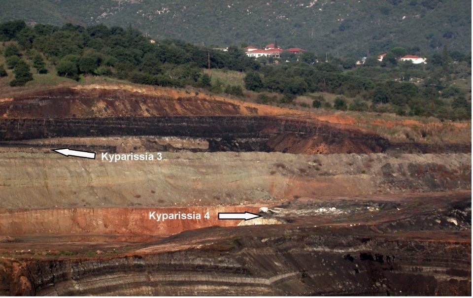 Οι θέσεις Κυπαρίσσια 3 και 4 στη στρωματογραφική ακολουθία των λιγνιτών