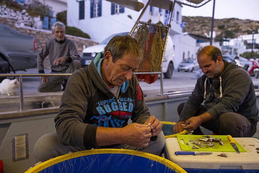  Ψαράδες στην Αμοργό Φωτογραφία: Αλέξανδρος Αβραμίδης/Blue Marine Foundation 