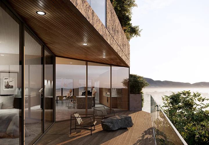 Μία από τις κατοικίες που θα υπάρχουν στον ουρανοξύστη.