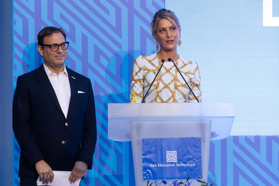 Peter Poulos, Διεθνής Πρέσβης του ΤΗΙ & Πρόεδρος του Zappeion Event και Tatiana Blatnik, Διεθνής Πρέσβειρα του ΤΗΙ & Πρόεδρος του Zappeion Event