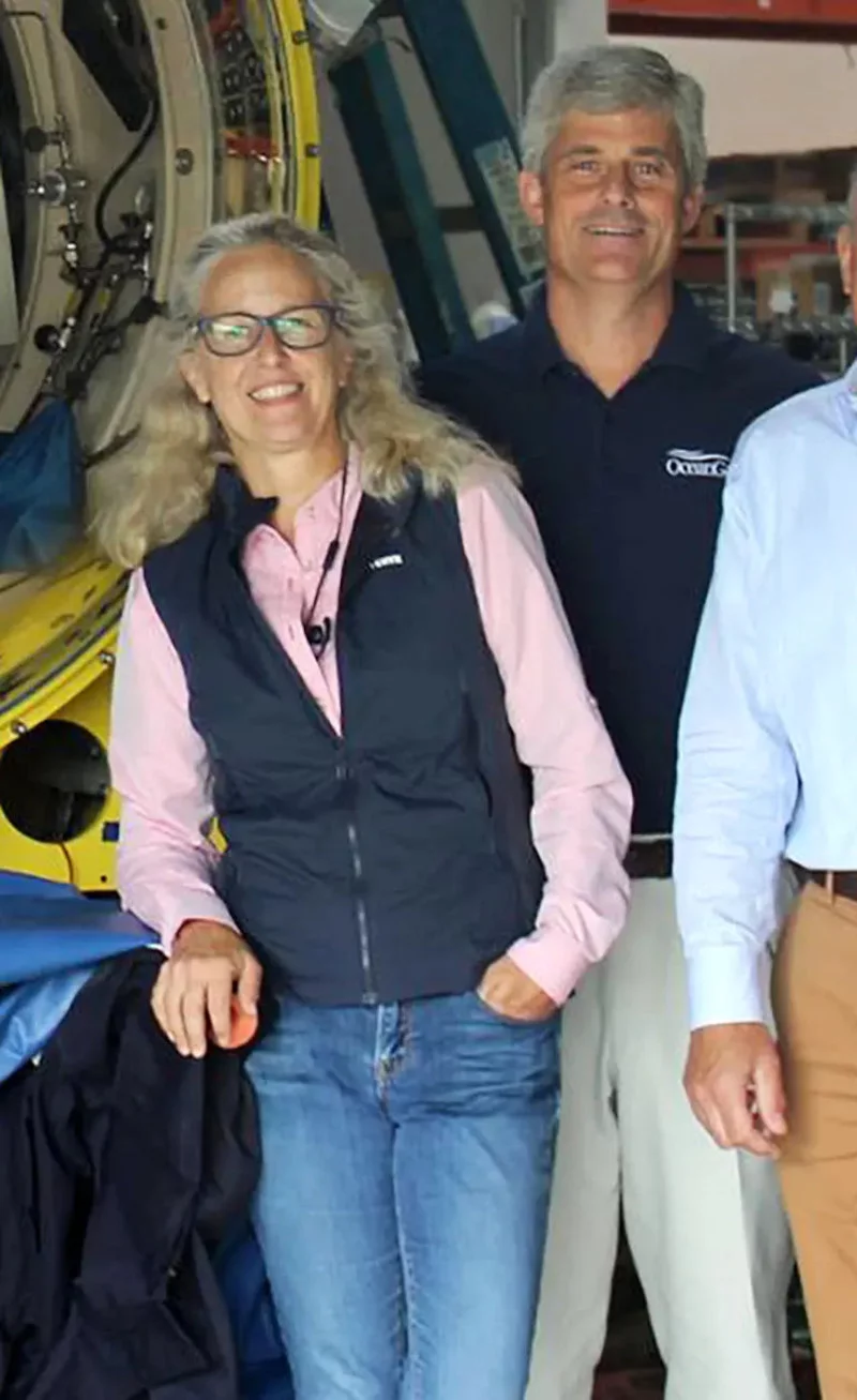 Η Γουέντι Ρας, απόγονος του ζεύγους Στράους, που χάθηκε στο ναυάγιο του Τιτανικού με τον σύζυγό της, Στόκτον Ρας / Φωτογραφία: OceanGate