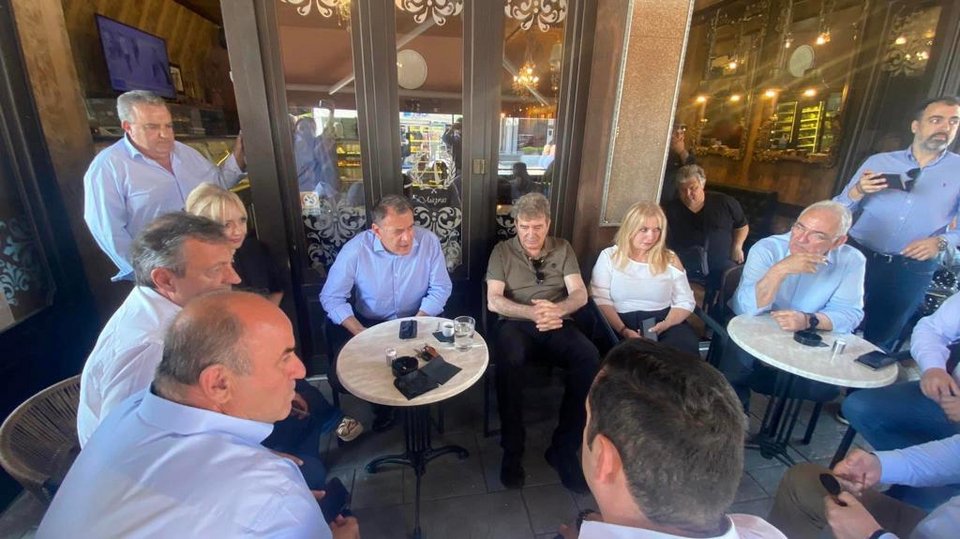 Κλιμάκιο της ΝΔ υπό το Νίκο Παναγιωτόπουλο και τον Μιχάλη Χρυσοχοΐδη στην Πιερία
