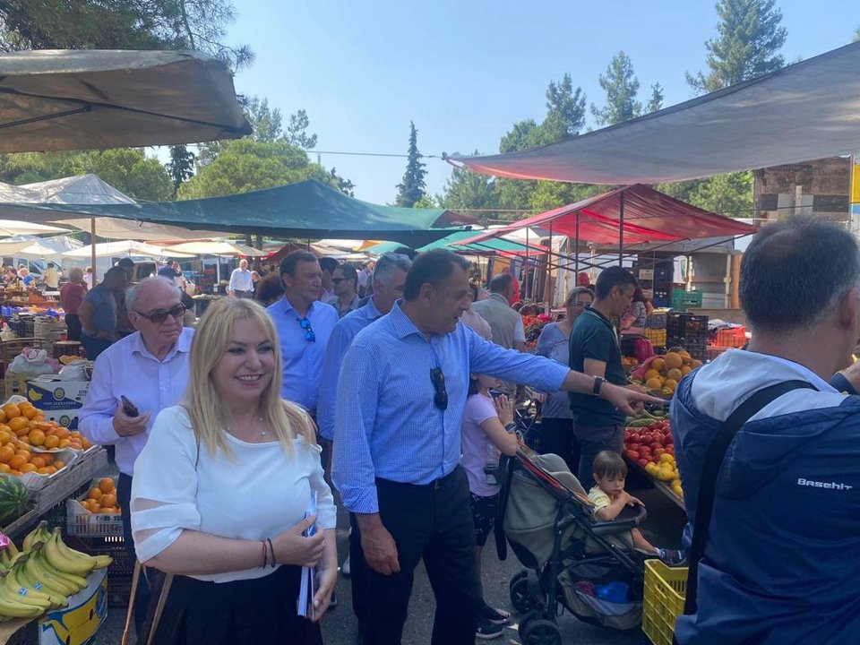 Κλιμάκιο της ΝΔ υπό το Νίκο Παναγιωτόπουλο και τον Μιχάλη Χρυσοχοΐδη στην Πιερία