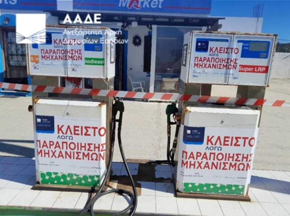 Λουκέτο σε βενζινάδικο