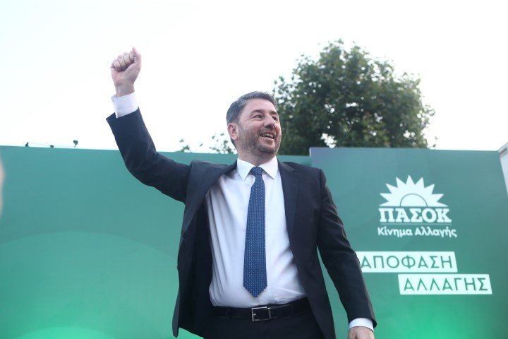 Η ομιλία Ανδρουλάκη στη Θεσσαλονίκη -Φωτογραφία: ΒΑΣΙΛΗΣ ΒΕΡΒΕΡΙΔΗΣ / ΜΟΤΙΟΝ ΤΕΑΜ