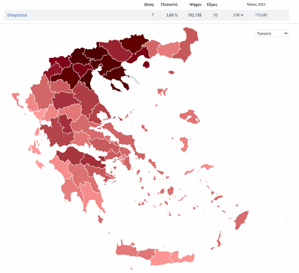 Ο εκλογικός χάρτης των «Νίκης»