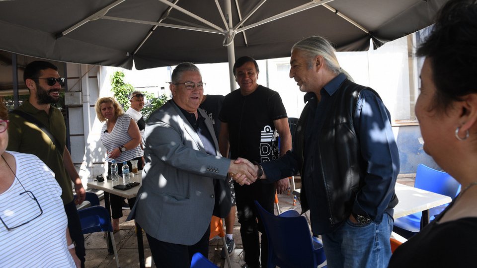 Ο Δημήτρης Κουτσούμπας στη Λάρυμνα/ Φωτογραφία: 902.gr