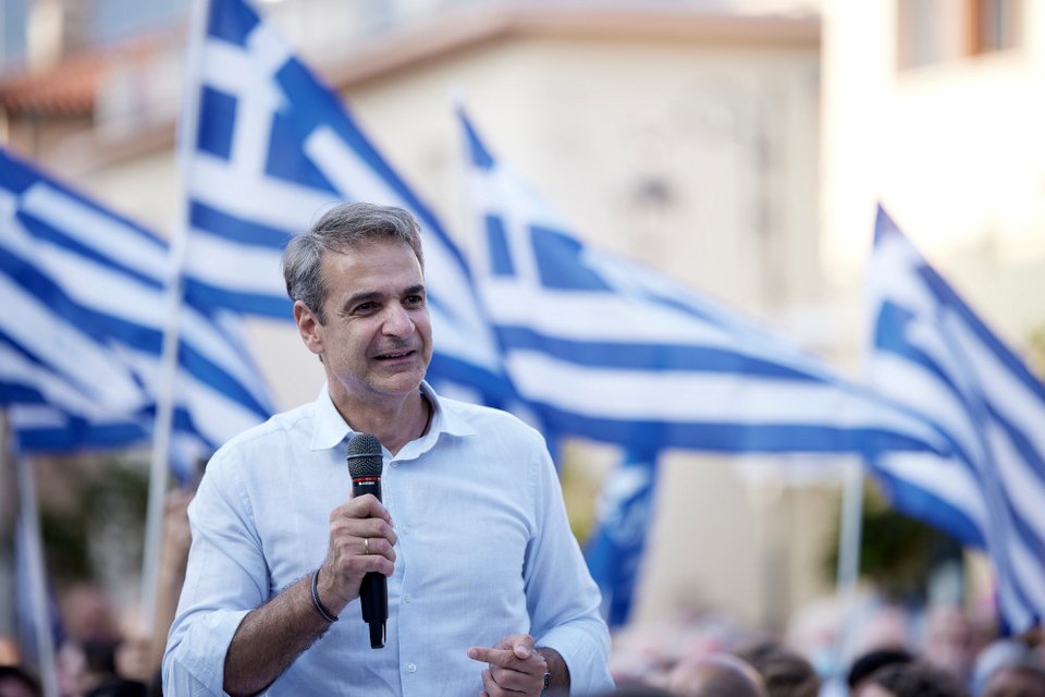 Ο Κυριάκος Μητσοτάκης στα Γιάννενα -Φωτογραφία: Δημήτρης Παπαμήτσος/Γρ. Τύπου ΝΔ