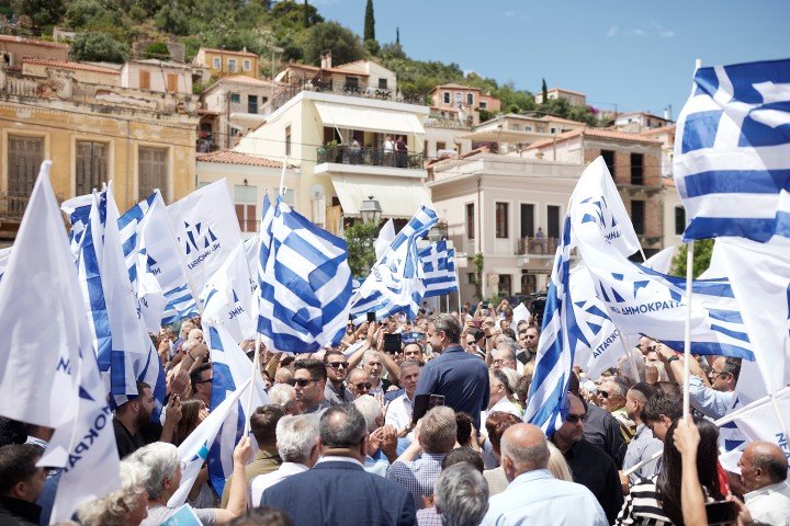 Ο Κυριάκος Μητσοτάκης στο Γύθειο -Φωτογραφία: Γρ. Τύπου ΝΔ/Δημήτρης Παπαμήτσος