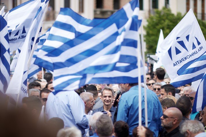 Ο Κυριάκος Μητσοτάκης στο Γύθειο -Φωτογραφία: Γρ. Τύπου ΝΔ/Δημήτρης Παπαμήτσος