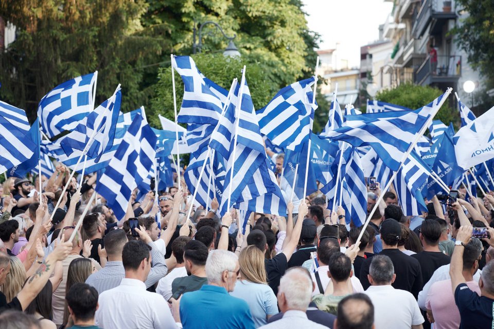 Ο Κυριάκος Μητσοτάκης στα Γιάννενα -Φωτογραφία: Δημήτρης Παπαμήτσος/Γρ. Τύπου ΝΔ