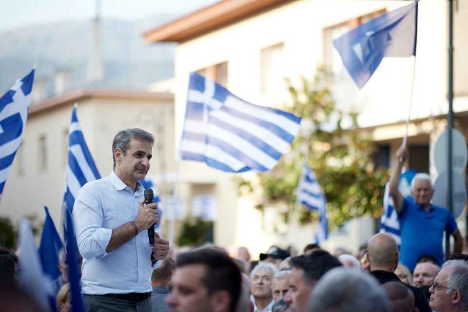 Ο Κυριάκος Μητσοτάκης στα Γιάννενα -Φωτογραφία: Δημήτρης Παπαμήτσος/Γρ. Τύπου ΝΔ