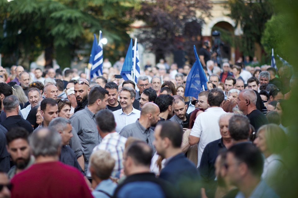 Ο Κυριάκος Μητσοτάκης στα Γιάννενα -Φωτογραφία: Δημήτρης Παπαμήτσος/Γρ. Τύπου ΝΔ