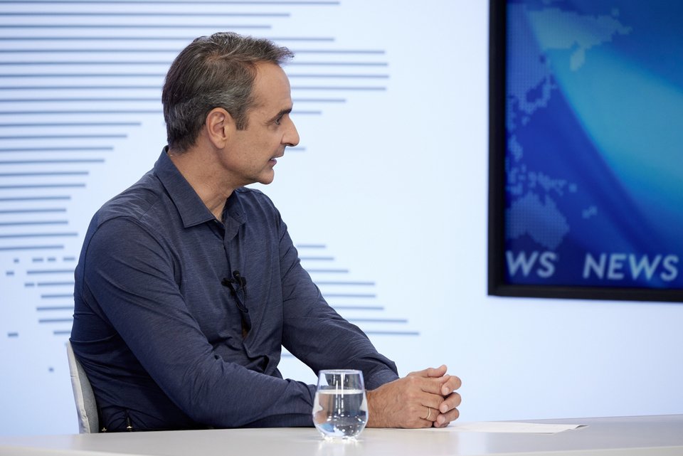 O Κυριάκος Μητσοτάκης δίνει συνέντευξη στο ΙΟΝΙΑΝ