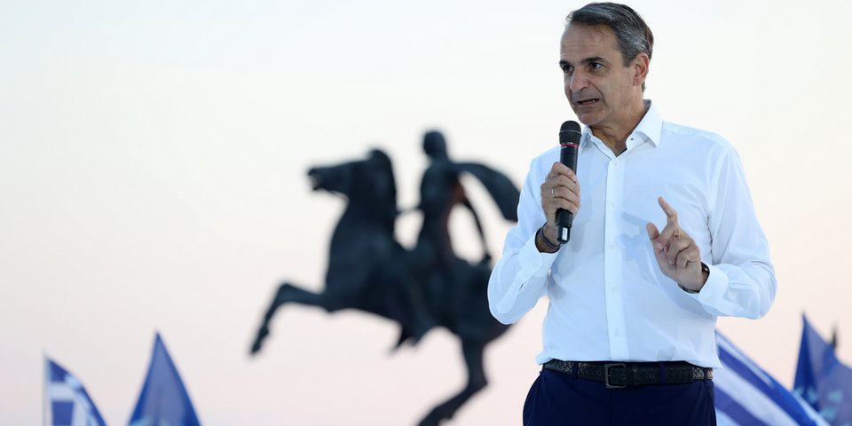 Ο Κυριάκος Μητσοτάκης στη Θεσσαλονίκη -Φωτογραφία: Δημήτρης Παπαμήτσος/Γρ. Τύπου ΝΔ