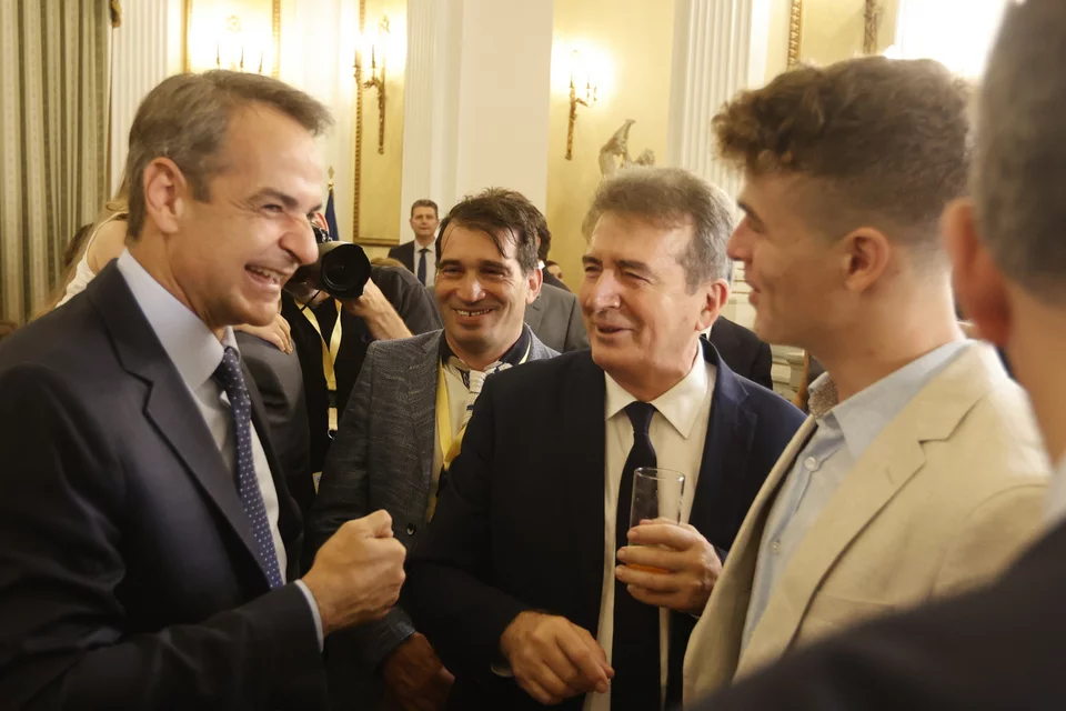 Ο Κυριάκος Μητσοτάκης με τον Μιχάλη Χρυσοχοΐδη
