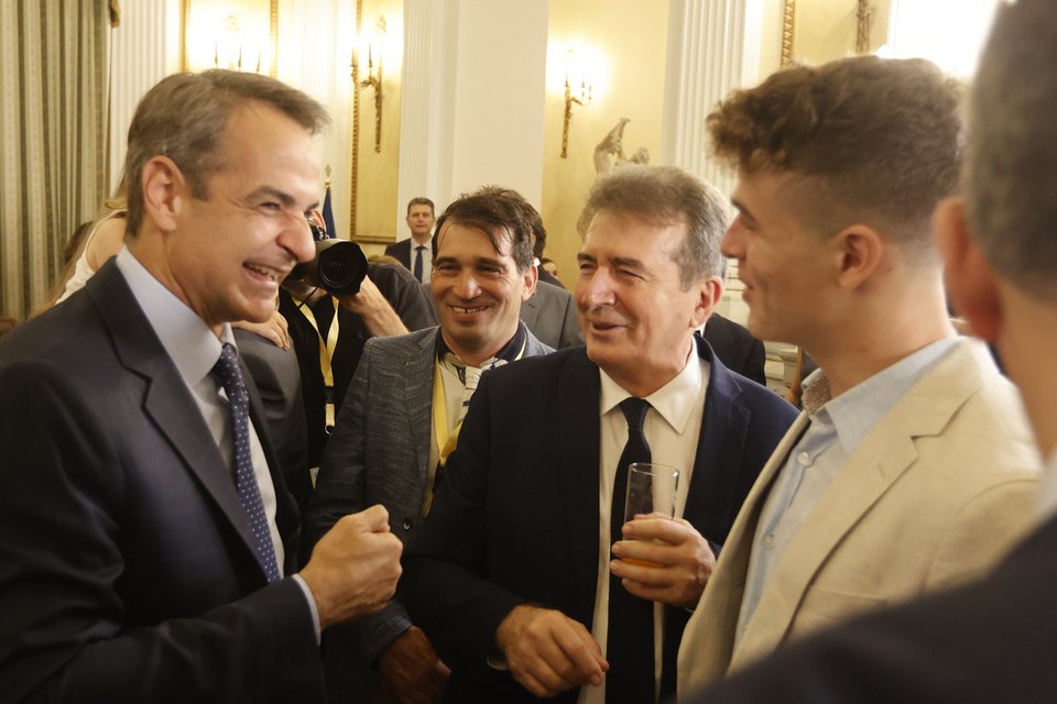 Ο Κυριάκος Μητσοτάκης με τον Μιχάλη Χρυσοχοΐδη