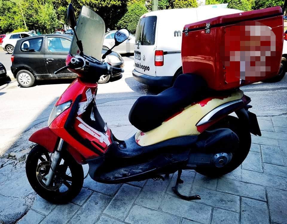 Το μηχανάκι που ενεπλάκη στο τροχαίο