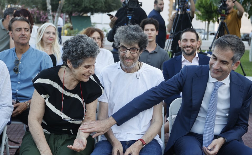 Ο Κώστας Μπακογιάννης με την Μαργαρίτα Θεοδωράκη