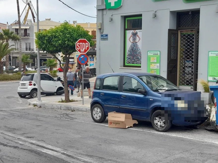Το σημείο που σημειώθηκε το τροχαίο στη Σύρο / Φωτογραφία cyclades24.gr