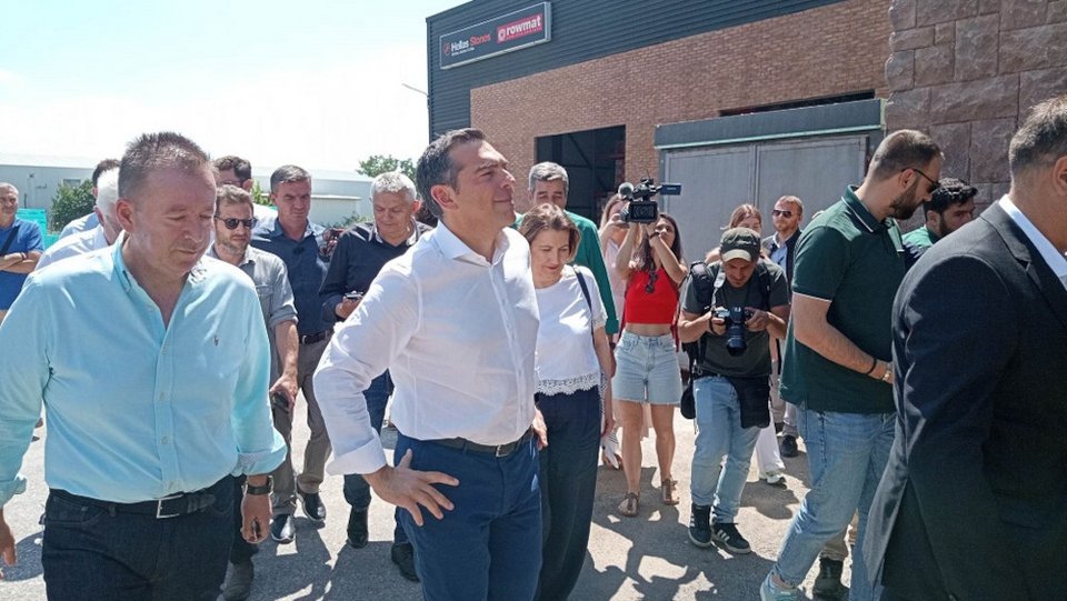 Ο Αλέξης Τσίπρας στη ΒΙ.ΠΕ Λάρισας/ Φωτογραφία: Thessaliatv.gr