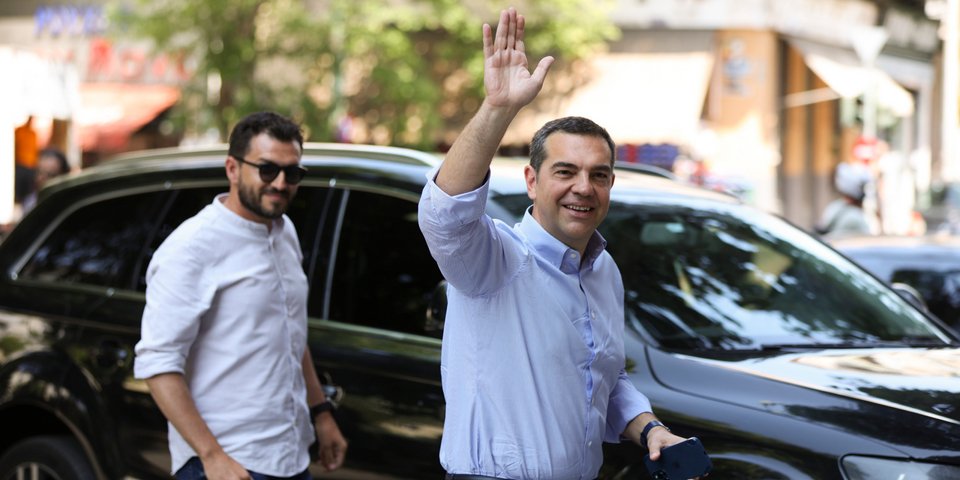 Ο Αλέξης Τσίπρας προσέρχεται στη συνεδρίαση του ΕΓ του ΣΥΡΙΖΑ, όπου ανακοίνωσε την παραίτησή του / Φωτογραφία:Aris Oikonomou/Sooc