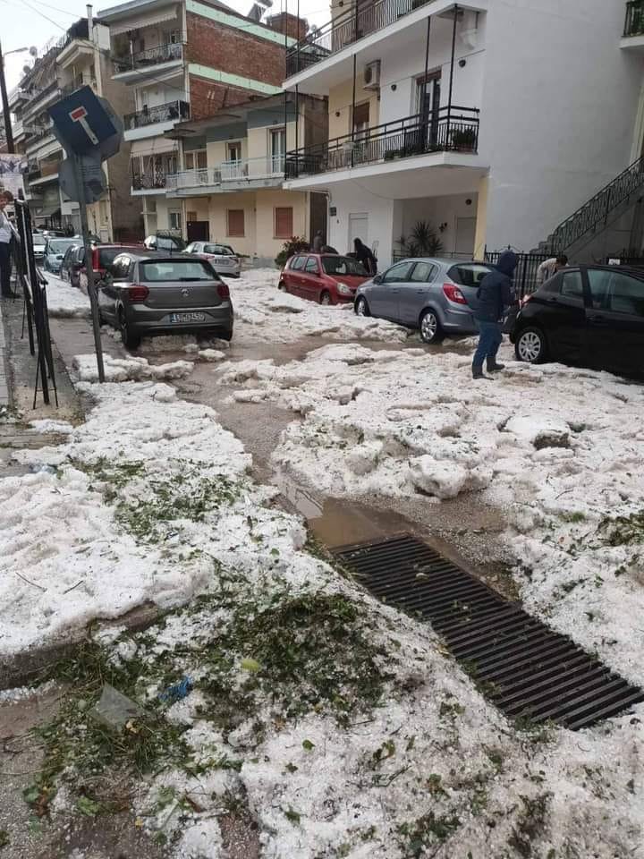 Χαλάζι στα Ιωάννινα / Φωτογραφία: Facebook