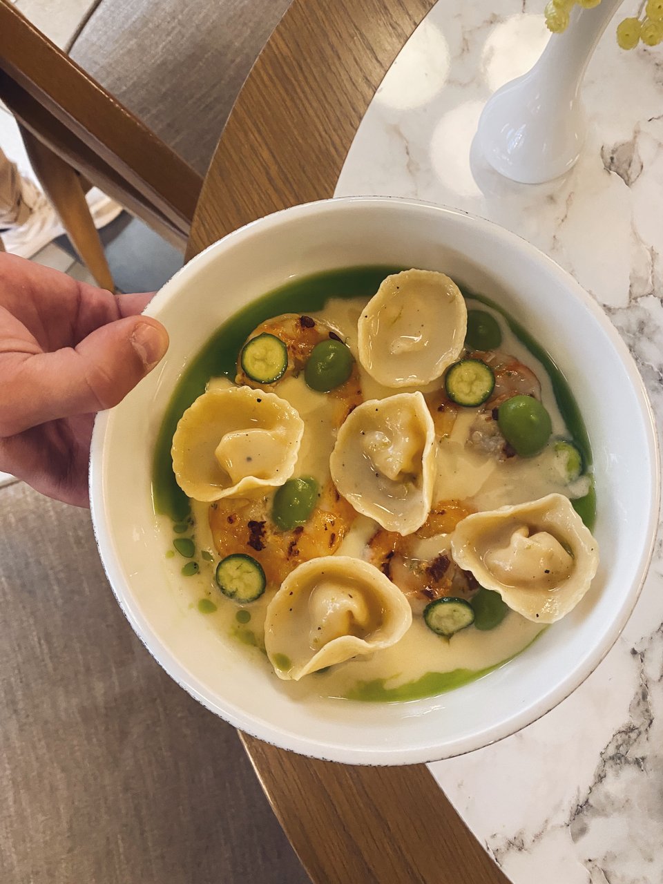 Τα ζυμαρικά Cappelletti με γαρίδες / Φωτογραφία: Μάνος Λειβαδάρος/iefimerida