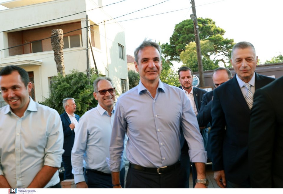 Ο πρωθυπουργός Κυριάκος Μητσοτάκης στην εκδήλωση για την υποψηφιότητα του Αλκιβιάδη Στεφανή, για την Περιφέρεια Βορείου Αιγαίου