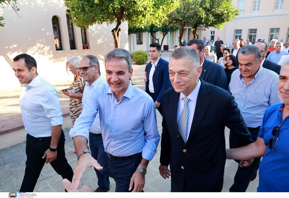Ο πρωθυπουργός Κυριάκος Μητσοτάκης στην εκδήλωση για την υποψηφιότητα του Αλκιβιάδη Στεφανή, για την Περιφέρεια Βορείου Αιγαίου