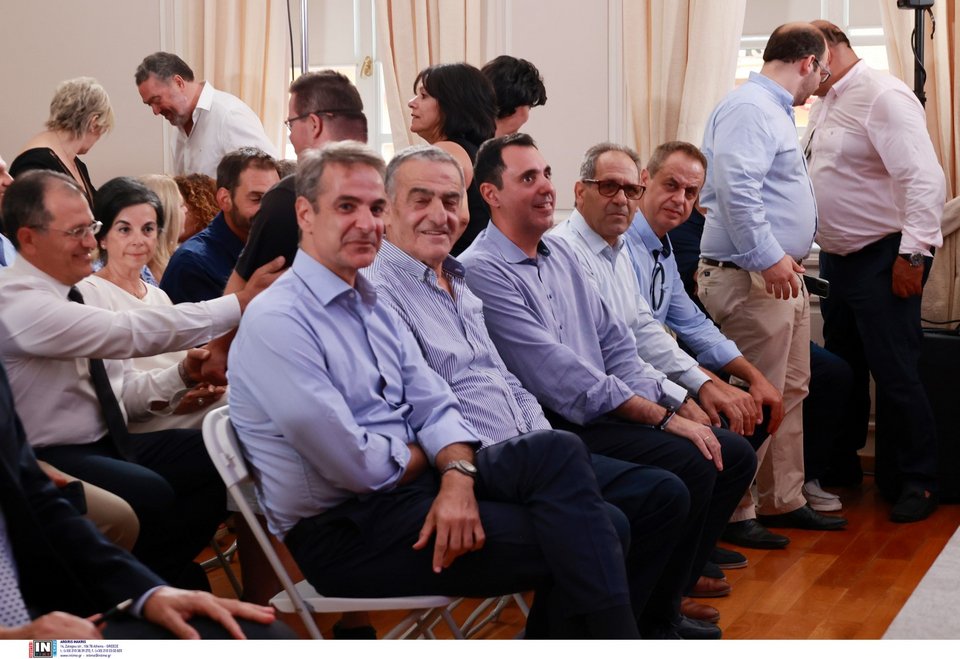 Ο πρωθυπουργός Κυριάκος Μητσοτάκης στην εκδήλωση για την υποψηφιότητα του Αλκιβιάδη Στεφανή, για την Περιφέρεια Βορείου Αιγαίου