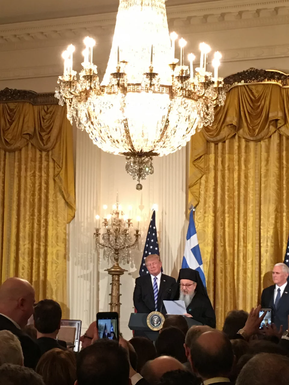 Στιγμιότυπο από την εκδήλωση στην οποία έδωσε το παρών ο Ντόναλντ Τραμπ