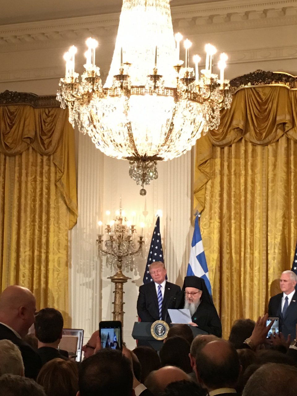 Στιγμιότυπο από την εκδήλωση στην οποία έδωσε το παρών ο Ντόναλντ Τραμπ 