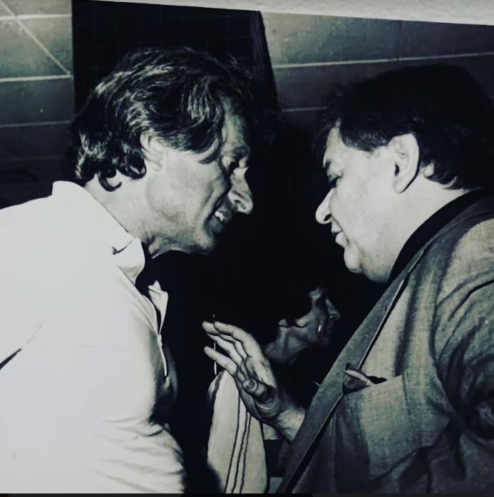 O Ιάννης Ξενάκης και ο Μάνος Χατζιδάκις, δυο μέγιστοι μαζί. Αρχείο οικογένειας Ιάννη Ξενάκη