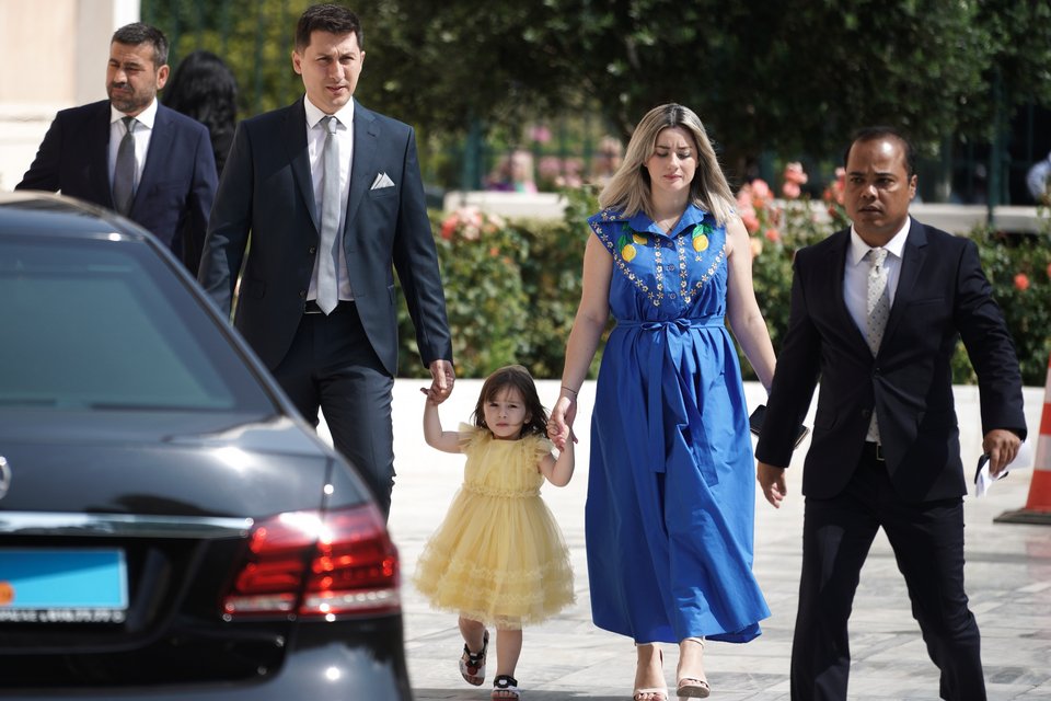 Ο Παύλος Χρηστίδης με την σύζυγό του και την κόρη τους