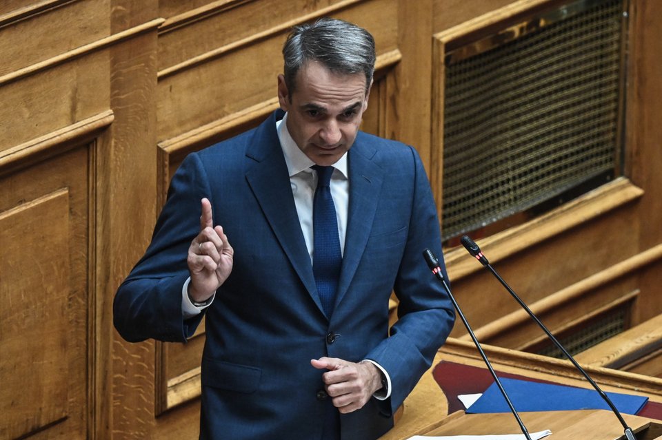 O Κυριάκος Μητσοτάκης στη Βουλή για το νομοσχέδιο του ΥΠΟΙΚ