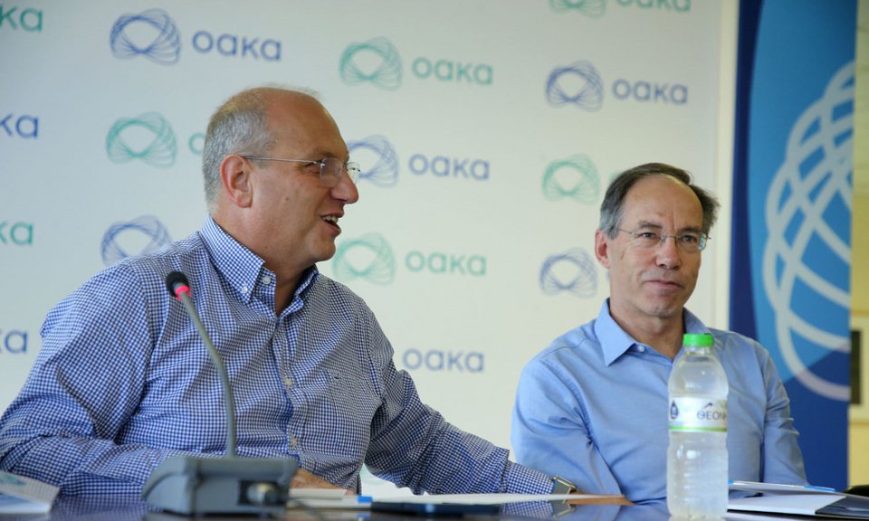 Γιάννης Οικονόμου και Γιώργος Μαυρωτάς σε συνέντευξη Τύπου στο ΟΑΚΑ