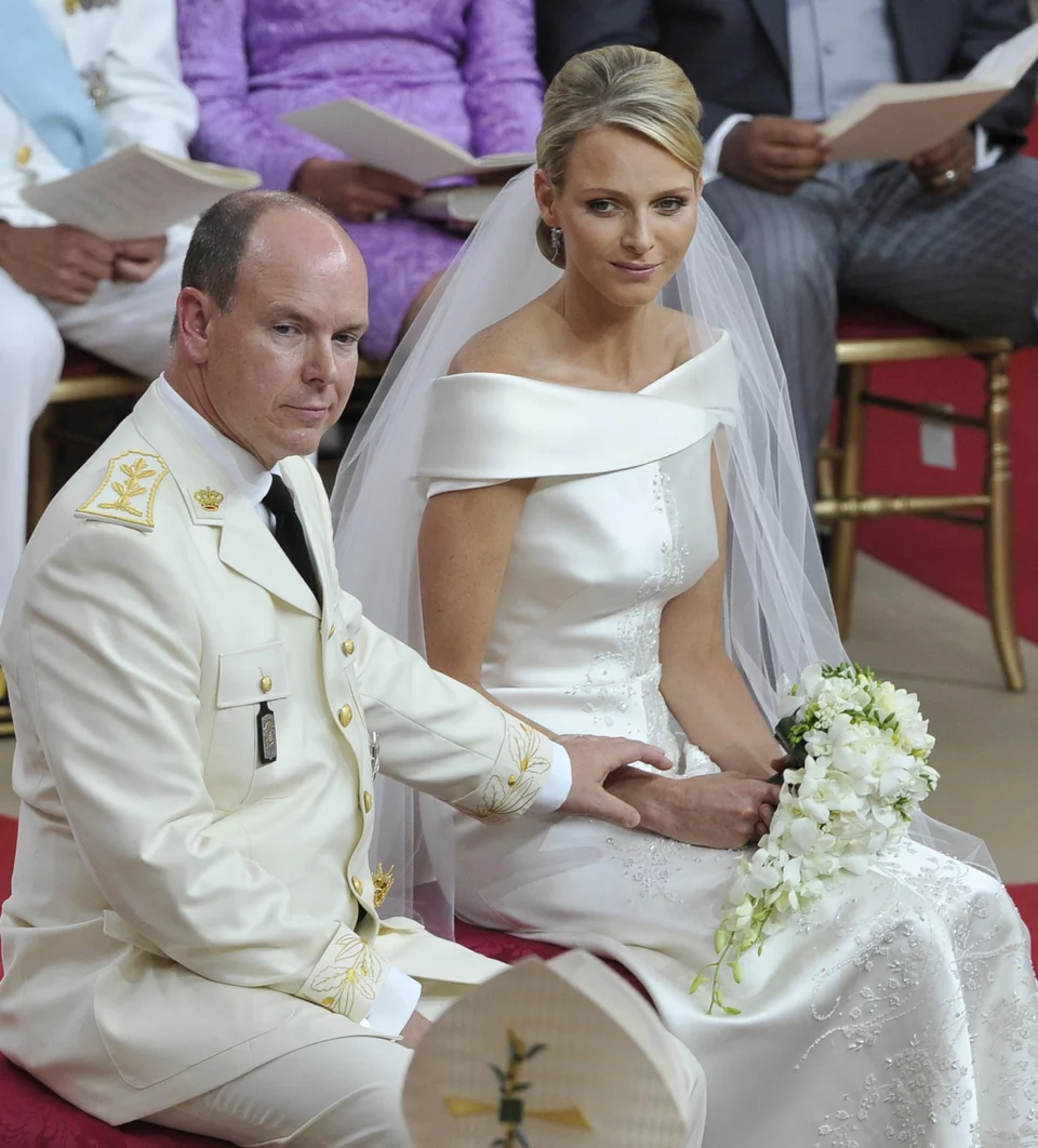 Στιγμιότυπο από το γάμο του πρίγκιπα Αλβέρτου και της πριγκίπισσας Σαρλίν 