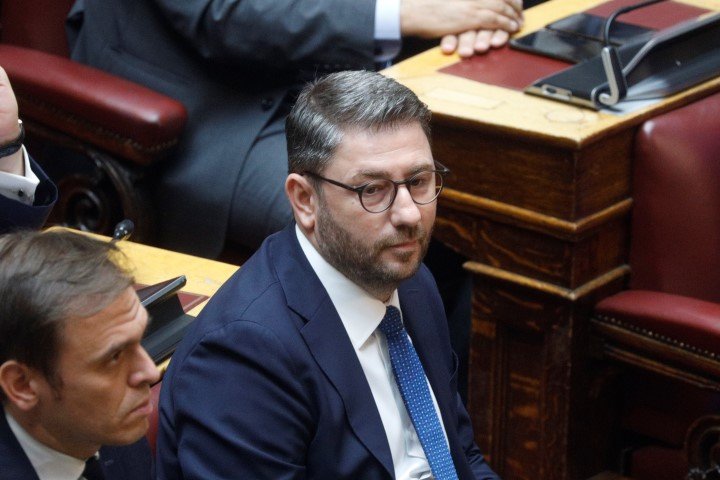 Πρώτη εμφάνιση του Νίκου Ανδρουλάκη στη Βουλή / Φωτογραφία: ΓΙΩΡΓΟΣ ΚΟΝΤΑΡΙΝΗΣ/EUROKINISSI