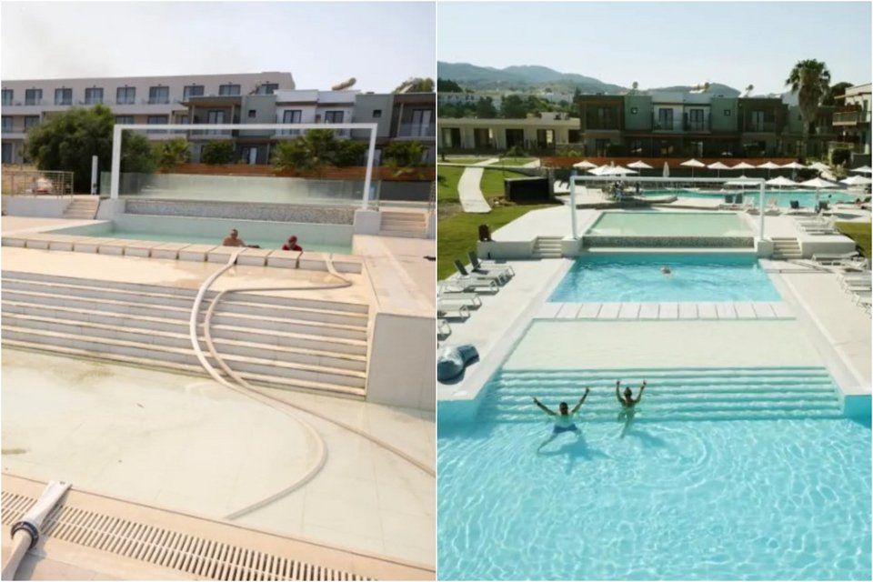 Πισίνα του Ampelia Seaside Resort στο Γεννάδι της Ρόδου