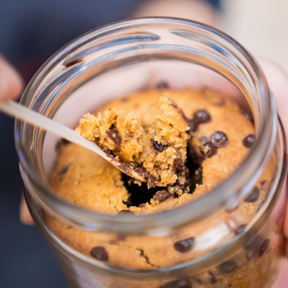 Το choco cookie cake σε βαζάκι.