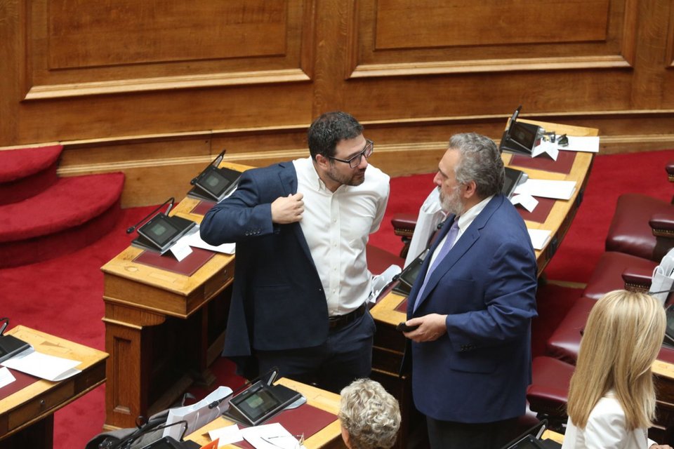 Ο Νάσος Ηλιόπουλος με τον Οθωνα Ηλιόπουλο