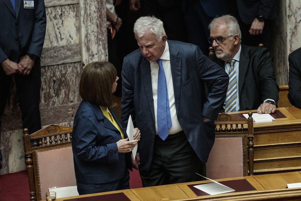 Η Πρόεδρος της Δημοκρατίας Κατερίνα Σακελλαροπούλου με τον Παναγιώτη Πικραμμένο